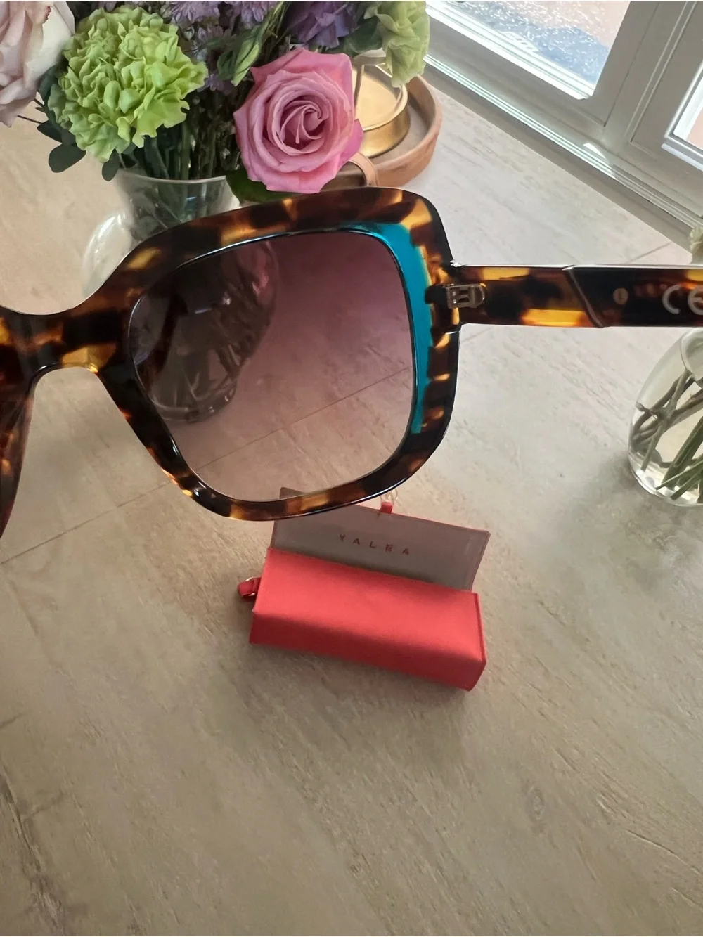 Women's Tortoiseshell Square Sunglasses - Brown Lenses
